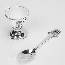 Silverplated Spoon & Egg Cup