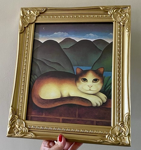Vtg martin leman framed art - martin,