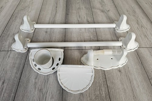 Vintage white ceramic bathroom - white,