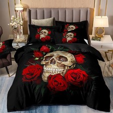Skull Florals Duvet Quilt