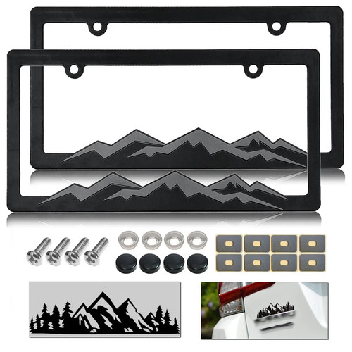 Mountain license plate frames - license,