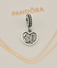 New Genuine Pandora Silver 30th Birthday Celebration Dangle Charm 791287CZ