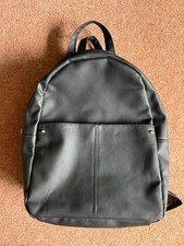 Black, Faux Leather, Primark Back Pack