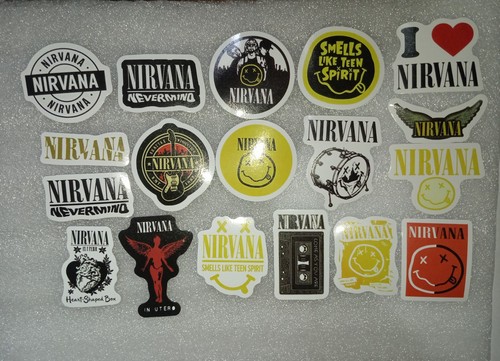 18x nirvana stickers - nirvana, kurt