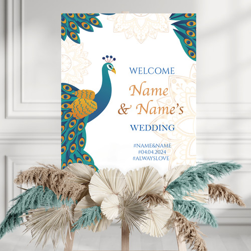 Indian wedding welcome sign - indian,