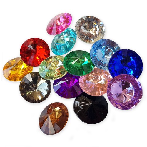 Large 30mm round faceted - large,