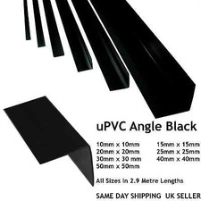 Black PVC Corner Trim 90° Angle 2.9m – Plastic Edge Strip Edging