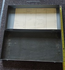 Vintage metal 35mm slide box - vintage,