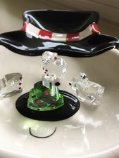Rare Swarovski "MY LITTLE CHRISTMAS" set of 4 miniature figures. Mint in box.