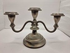 Vintage, silver-plated, three-arm candelabra by Ian Heath.