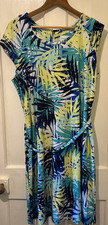 RONNI NICOLE DRESS UK 20  SHORT SLEEVE POLY/ELASTANE WITH BELT