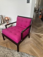 Lucan Armchair In Fuchsia Wool