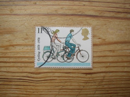 Used 11p stamp cycling - cycling,