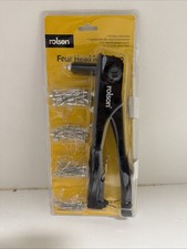Rolson Hand Riveter Kit Pop Rivet Gun Tool Home DIY Repair Kit & 75 Rivets New