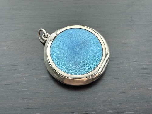 Antique solid silver enamel - antique,