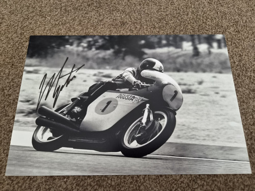 Giacomo agostini signed 12x8 - agostini,