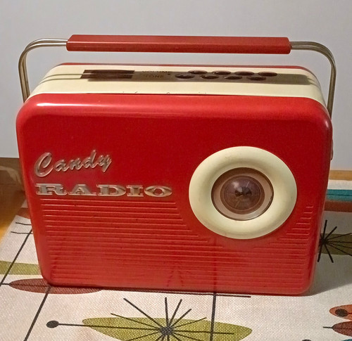 Retro radio biscuit tin - retro,