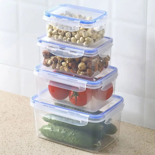 Clear storage box plastic clip - box,