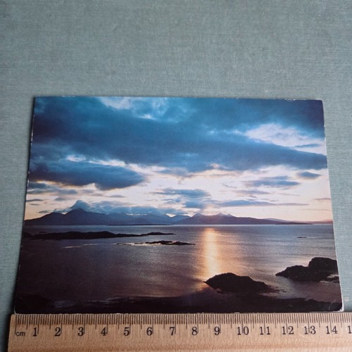 Vintage postcard sunset - vintage,