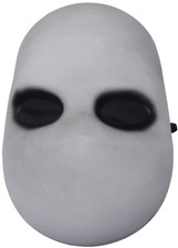 Blank Black Doll Mask Fancy Dress Creepy Halloween Accessory Mask Horror Scary