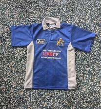 Rare retro Millwall FC Football Shirt 1997/1999 Asics Kids Size LB, 10-12Y
