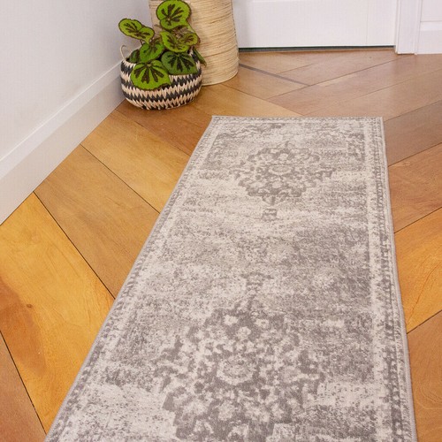 Grey distressed hall runner - grey,