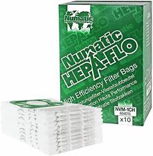 Genuine NUMATIC Hepa-Flo NVM1-CH Dust Bags x 10 604015 Henry HVR200-22 NUM604015