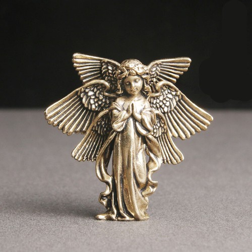 Brass fairy statue - fairy, six