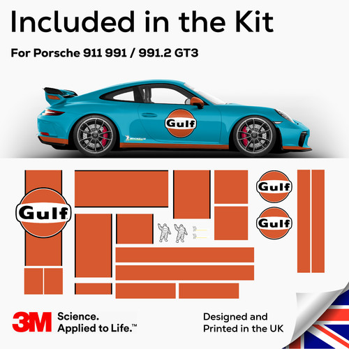 Gulf racing stripe kit - racing,