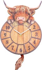 Nemesis Now B3507J7 Highland Tickin Clock 25cm Red, MDF