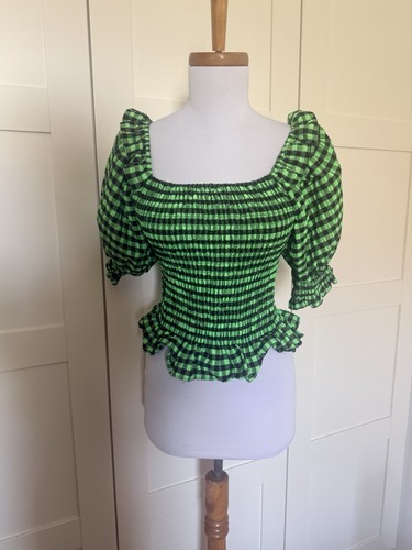 Zara green black gingham - black,