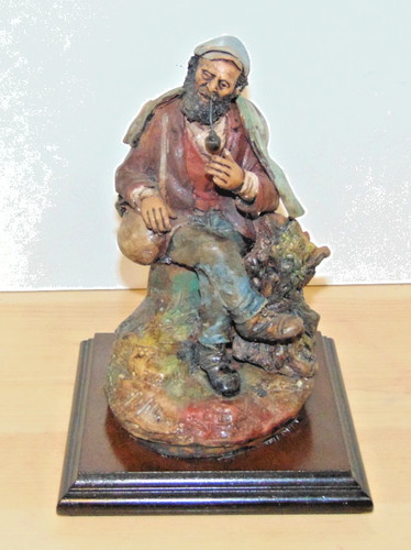 Vintage old sailor smoking - vintage, a