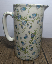 Heron Cross Pottery Jug 2 Pint Pitcher Bluebell Transfer (B)