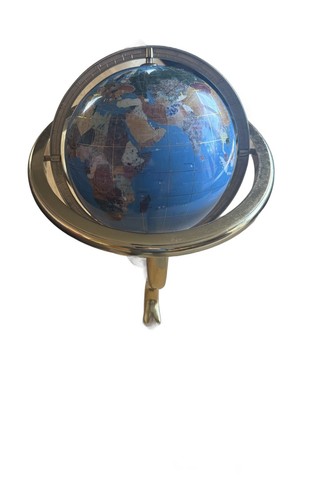 Gemstone inlaid world - inlaid, globe
