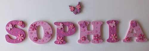 Girls hand decorated wooden - 4",
