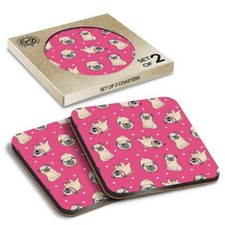 2 x Boxed Square Coasters -