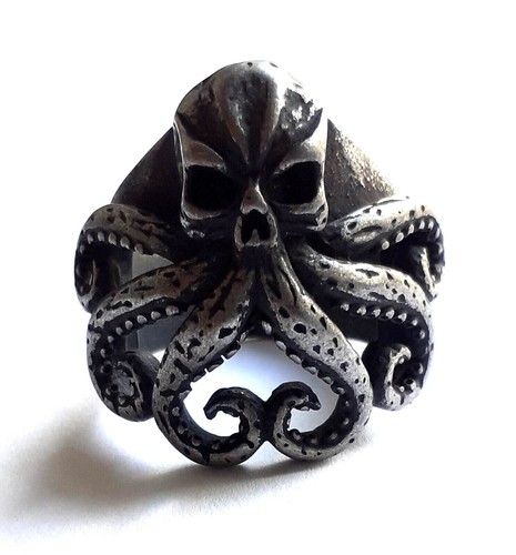 Men octopus ring silver - octopus,