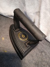 antique Cast  flat Iron number 6 
