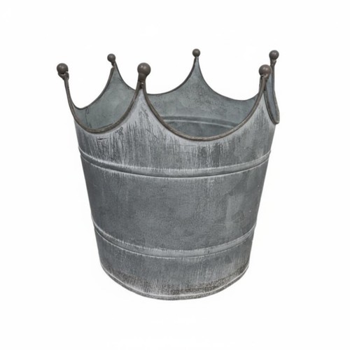 Vintage metal flower - vintage, pot