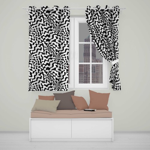 Blackout eyelet curtains black - blackout,