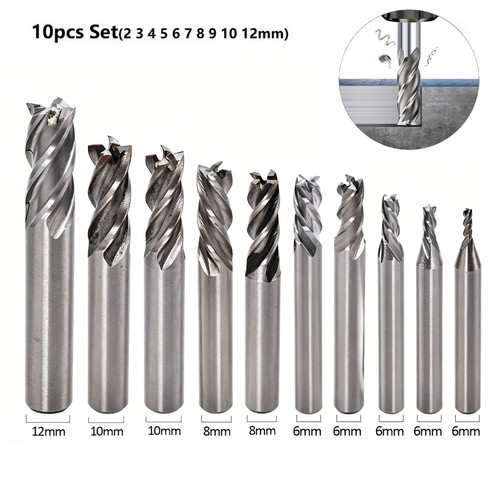 10x end mill - end, flutes