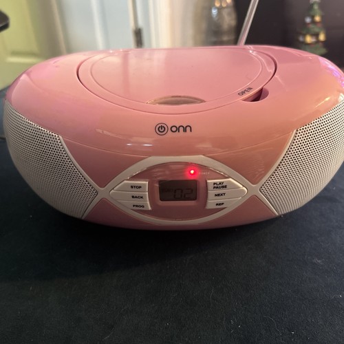 Onn pink portable boombox - onn,