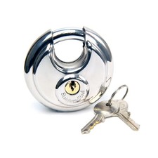6 x Tri Circle Keyed Alike 70mm Disc Stainless Steel Lock Padlocks