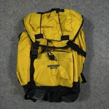 Vtg Abercrombie & Fitch Backpack Yellow City Hiker Y2K Performance Canvas READ
