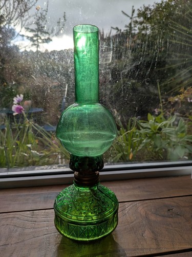 Emerald green vintage oil - emerald,