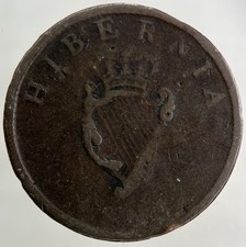 1805 Irish Half-Penny Coin |