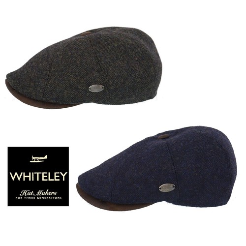 Woven tweed wool bakerboy flat - woven,