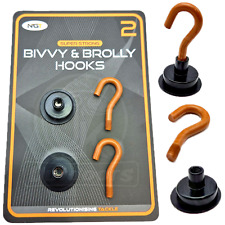 2x NGT Magnetic Bivvy Hooks Carp Fishing Tackle With Backing Plates - Twin Pack