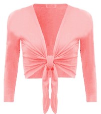 NEW LADIES TIE UP CROP SHRUG