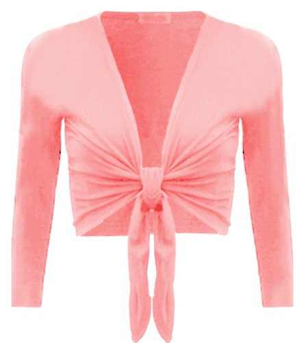 New ladies tie crop shrug - new,